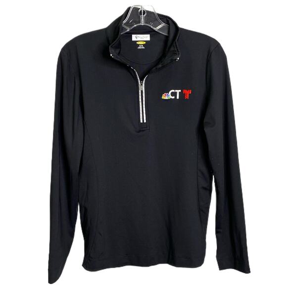 Greg Norman Women's Quarter-Zip Sweatshirt Black NBC CT Style#WNS2K451 Stretch M - Picture 1 of 7